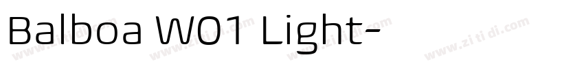 Balboa W01 Light字体转换